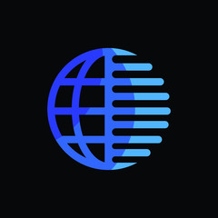 Obraz na płótnie Canvas Globe Logo Template for Communication Business Illustration Design