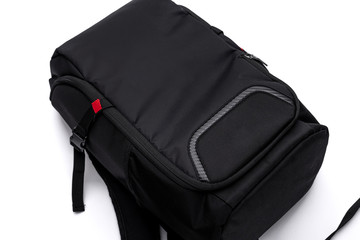 Isolated photo backpack. Backpack for photographers.