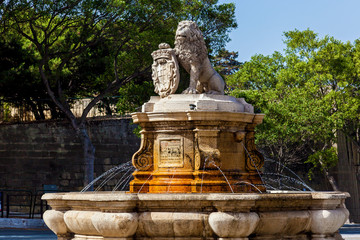 The Lion Fountain in Malta