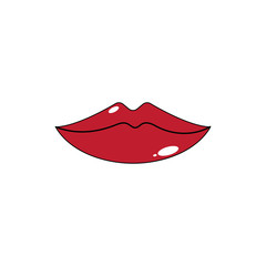 Obraz premium Lips icon cosmetic logo vector