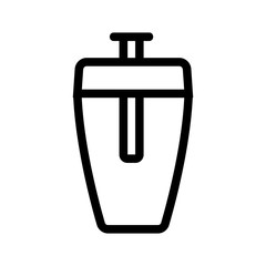 drink in a bottle icon vector. Thin line sign. Isolated contour symbol illustration