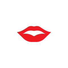 Lips icon cosmetic logo vector
