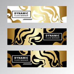 Banner Template, Marble Liquid Vector Images