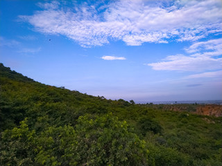 Fototapeta premium landscape with blue sky and clouds