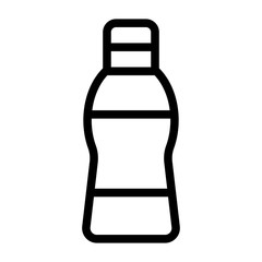 bottle plastic vector icon. Thin line sign. Isolated contour symbol illustration
