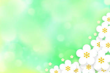 Obraz na płótnie Canvas 梅の花が咲く春のバックグラウンド