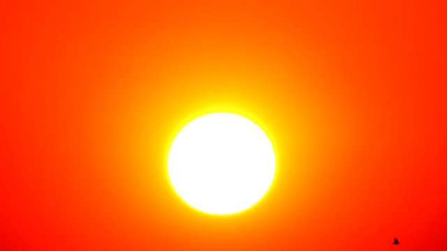 4K Sunset sky orange sky orange  outdoor summer nature sunrise with silver lining and cloud on the orange sky