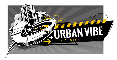 Urban Graffiti Vector Banner