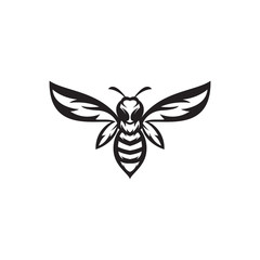 bee logo template vector mascot illustration