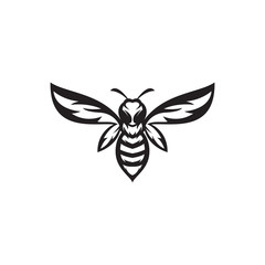 bee logo template vector mascot illustration