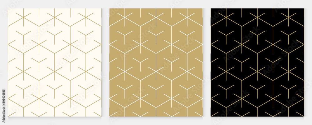 Poster background pattern seamless geometric line abstract gold luxury color vector. christmas background.