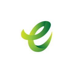 Letter E logo template vector logotype