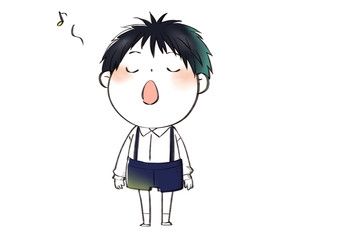 歌う子供