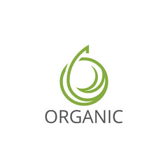 Vector organic and natural logo design template