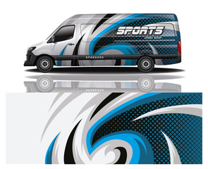 van car decal wrap design vector © Combo Wrap