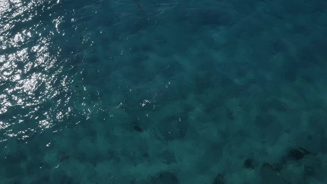 CARIBBEAN SEA WHIT CALM WAVES ON A SUNNY DAY