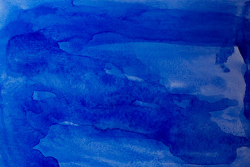 Abstract blue watercolor background. Inspired by the color of 2020. 