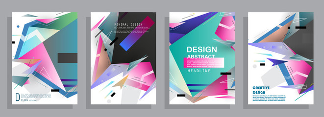Modern abstract covers set. Colorful shapes composition. Eps10 vector.