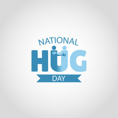 Vector illustration on the theme of National Hug Day.