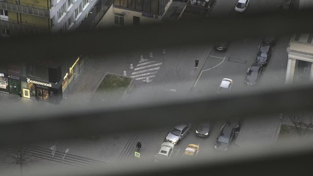 New Arbat street in Moscow, aerial view #2