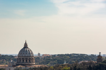 Fototapeta na wymiar beautiful panorama of Rome, architecture and environment