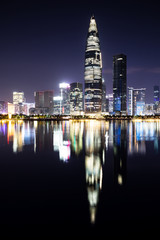 Obraz premium Night view of Shenzhen city, China
