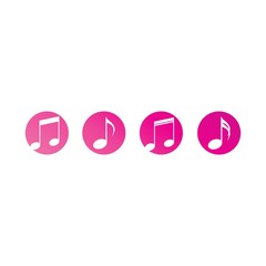 Music note vector illustration template