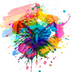 Rollo Eagle head and color  background, digital art  © reznik_val