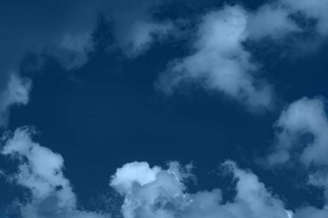 Sky with clouds frame.