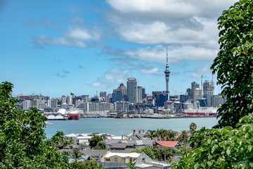 View of the Auckland city from the Devonport, Auckland, New Zealand. - 308413972