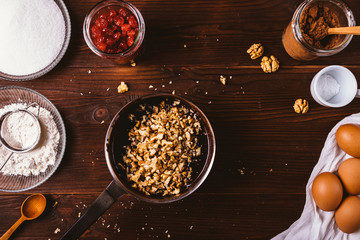 Process of making dough for brownie