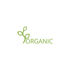 Vector organic and natural logo design template
