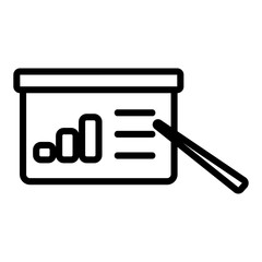 Pblic presentation icon vector. Thin line sign. Isolated contour symbol illustration