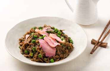 noodle with pickled ginger food background