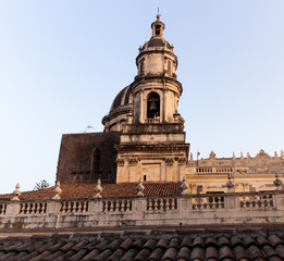 Fototapeta premium Top view of St. Agata church, Catania