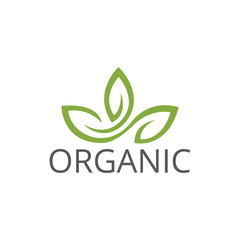 Vector organic and natural logo design template