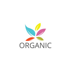 Vector organic and natural logo design template