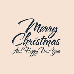 Merry Christmas and Happy New Year   Lettering design card vector text Calligraphic. Creative typography for Holiday Greeting Gift Poster. Font style Banner