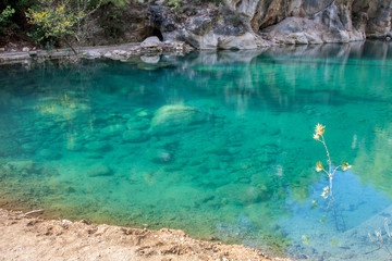  ripples on a clear mountain lake