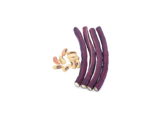 purple cowpea isolated on white