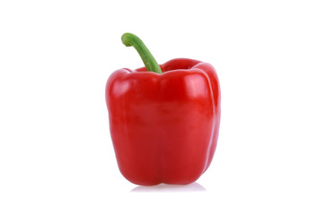 red sweet pepper isolated on white background.