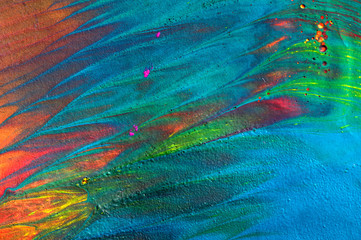 Hand drawn gouache painting. Abstract art background. Color texture.