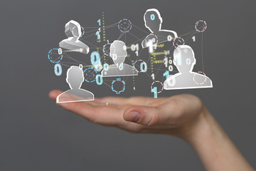 conceptual image with social connection