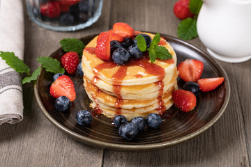 Pancakes with fresh berry