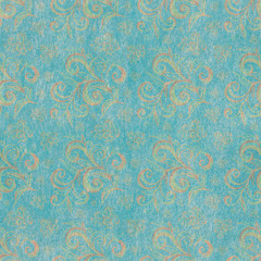 Seamless pattern with floral elements as stylish vintage furniture fabric