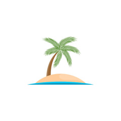 island vector logo isolated on white background,
