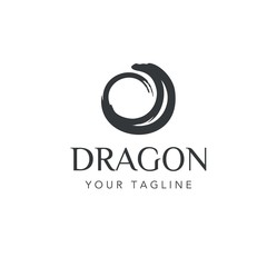 abstract business logo Dragon Circle 