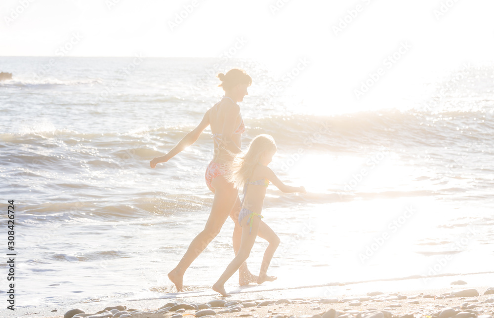 Canvas Prints family on the beach