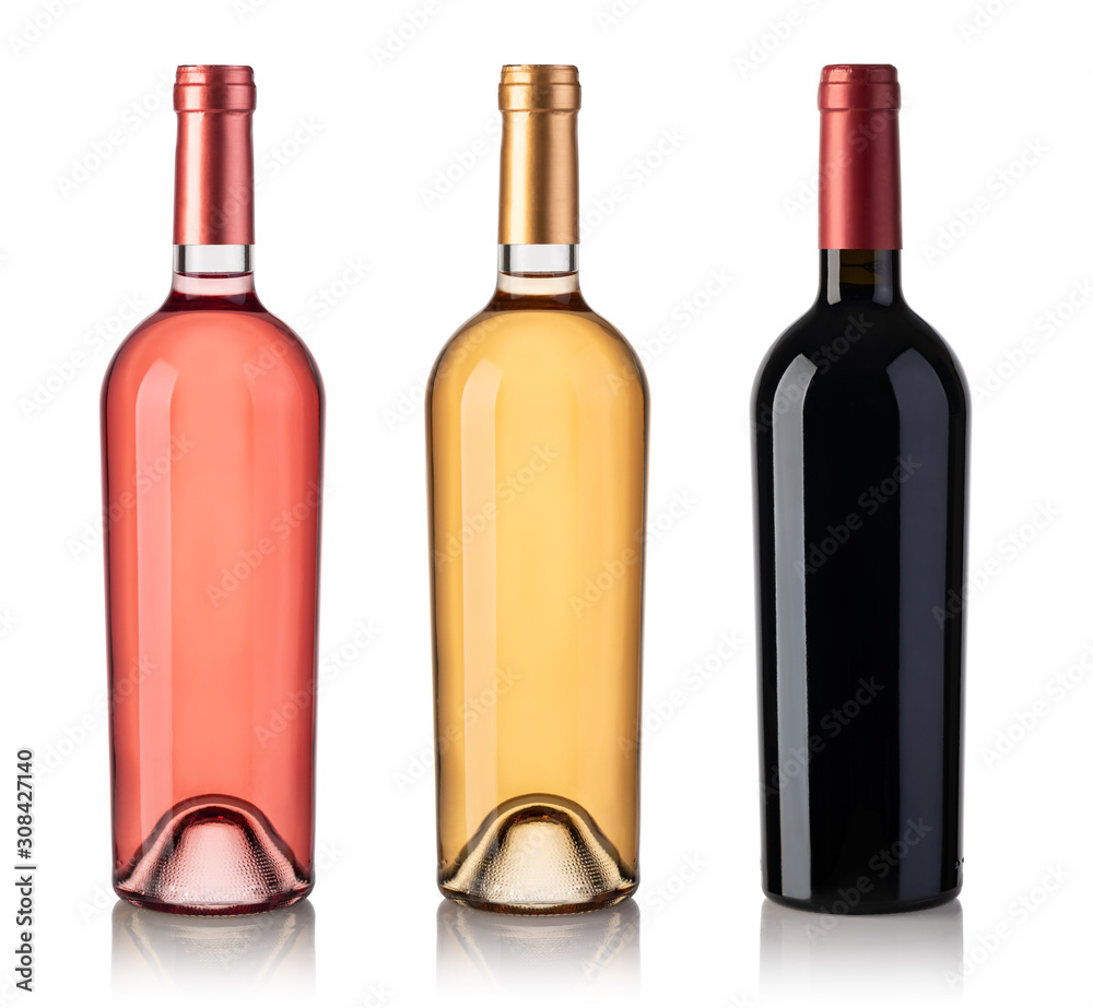 Wall mural set of wine bottles