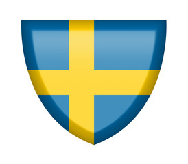 Scudetto con bandiera Svezia